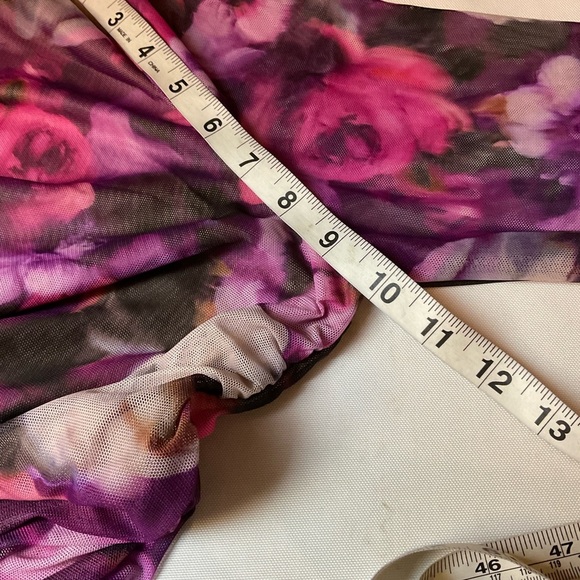 Bloshe  Dress Floral Midi Dress in Pink and Purple - Picture 4 of 10